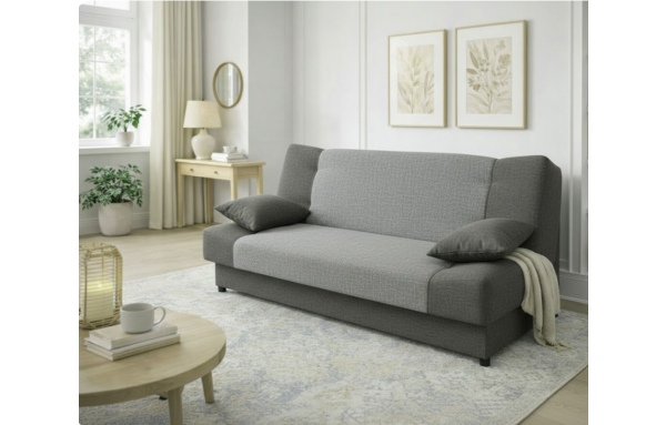 WERSALKA kanapa rozkładana JAŚ grafitowo-szary melanż